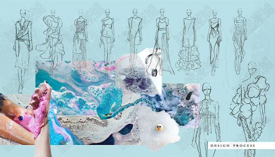 Selection of clothing professional works Selection of clothing professional works