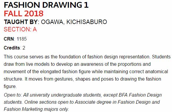 Fashion illustration designed by Parsons Fashion illustration designed by Parsons