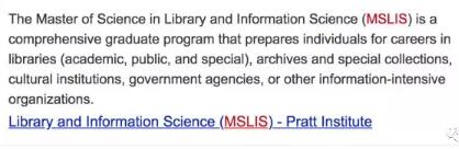 Pratt LIS course Pratt LIS course