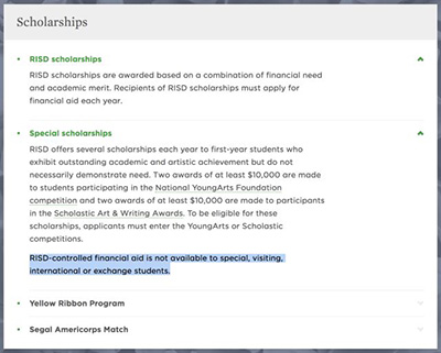 Rhode Island School of Design Scholarship Application Rhode Island School of Design Scholarship Application