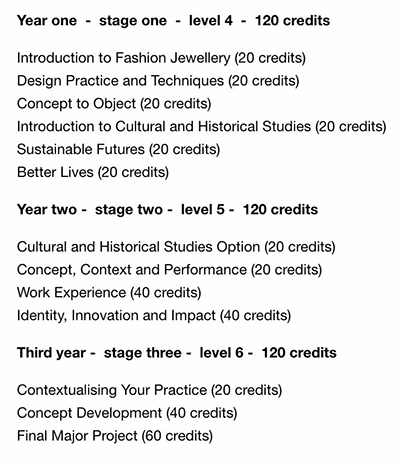 Central Saint Martin College of Art and Design Jewelry Design Central Saint Martin College of Art and Design Jewelry Design