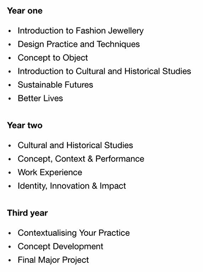 Jewelry Design Course of London Fashion College Jewelry Design Course of London Fashion College