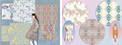 Collection of fabric works of New York Fashion College Collection of fabric works of New York Fashion College