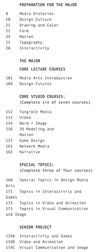 Curriculum Design of New Media Arts at UCLA Curriculum Design of New Media Arts at UCLA