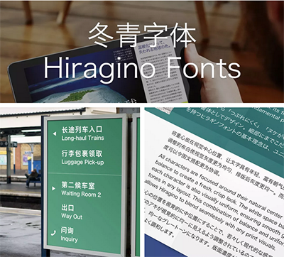 What English font is used for composition of the collection What English font is used for composition of the collection