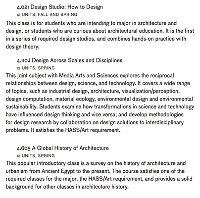 MIT Architecture MIT Architecture