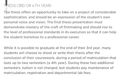 Curriculum Design of Film Major of New York University Imperiable College of Arts Curriculum Design of Film Major of New York University Imperiable College of Arts