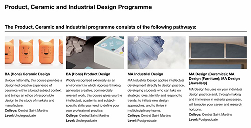  Central Saint Martin CSM Product Industrial Design Discipline