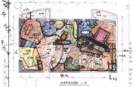 Hand drawn effect picture of interior design Hand drawn effect picture of interior design