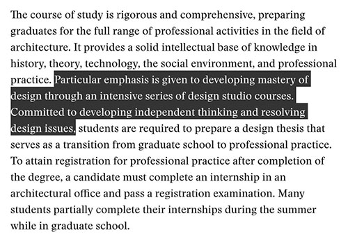 Harvard University Architecture Studies Program Harvard University Architecture Studies Program