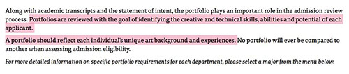 New York Institute of Visual Arts Portfolio Requirements New York Institute of Visual Arts Portfolio Requirements