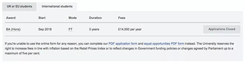 Undergraduate tuition of Birmingham City University Undergraduate tuition of Birmingham City University
