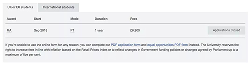 Postgraduate study fees of Birmingham City University Postgraduate study fees of Birmingham City University