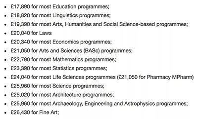 Undergraduate tuition of University College London Undergraduate tuition of University College London
