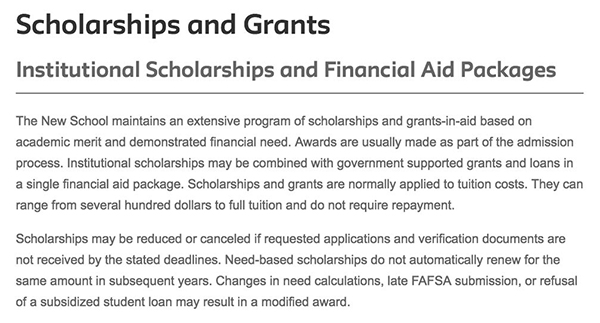 Parsons School of Design Arts Scholarship Parsons School of Design Arts Scholarship