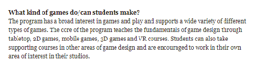 Study abroad in game design Study abroad in game design