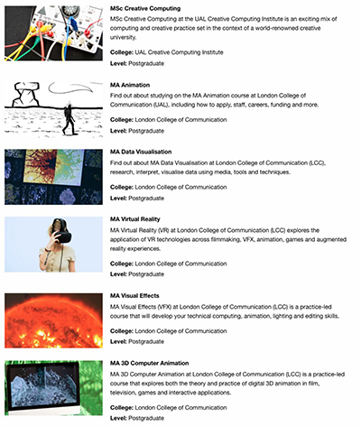 UAL London University of the Arts 7th CCI Master's Degree UAL London University of the Arts 7th CCI Master's Degree