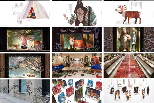 Isetan's window design works Isetan's window design works