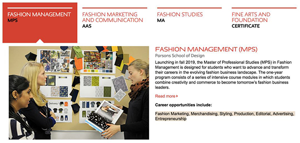 Parsons Fashion Management Parsons Fashion Management
