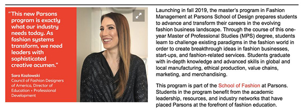 Introduction to Fashion Management of Parsons School of Design Introduction to Fashion Management of Parsons School of Design