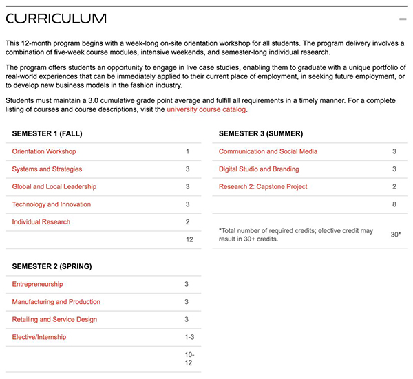 Parsons School of Design Master of Fashion Management Parsons School of Design Master of Fashion Management