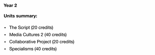 Study in the School of Communication, London University of the Arts Study in the School of Communication, London University of the Arts