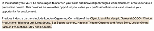 Film major, School of Communication, London University of the Arts Film major, School of Communication, London University of the Arts