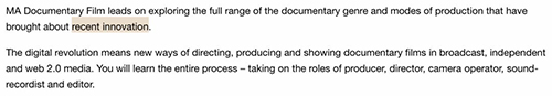 Film major course of London Media College Film major course of London Media College