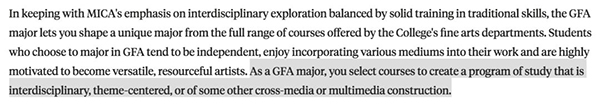 MICA Interdisciplinary Art MICA Interdisciplinary Art