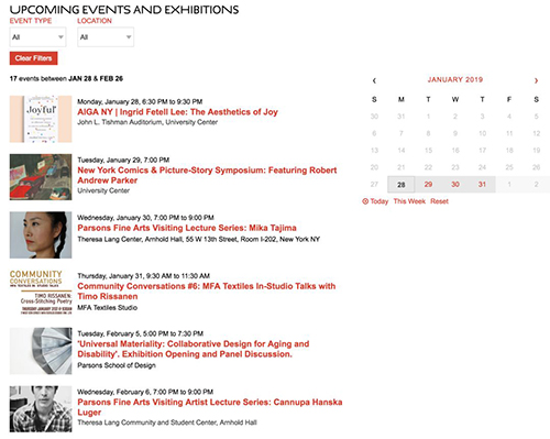 Parsons School of Design Public Lecture Parsons School of Design Public Lecture