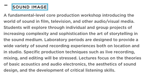 Basic Course of Film Study Abroad at Tisch College of New York University Basic Course of Film Study Abroad at Tisch College of New York University