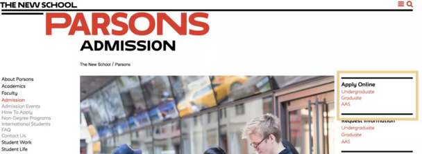 Parsons School of Design Application for Studying Abroad Parsons School of Design Application for Studying Abroad