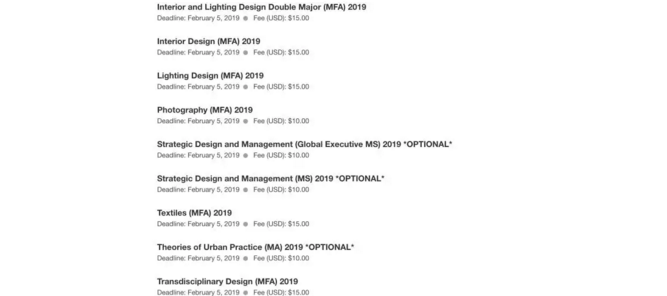 Parsons School of Design Application for Studying Abroad Parsons School of Design Application for Studying Abroad