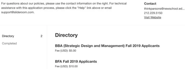 Parsons School of Design Application Fee Parsons School of Design Application Fee