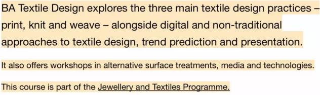 CSM Textiles at Saint Martin College CSM Textiles at Saint Martin College
