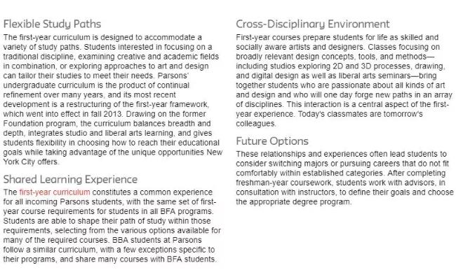 Parsons School of Design Foundation Year Course Advantages Parsons School of Design Foundation Year Course Advantages