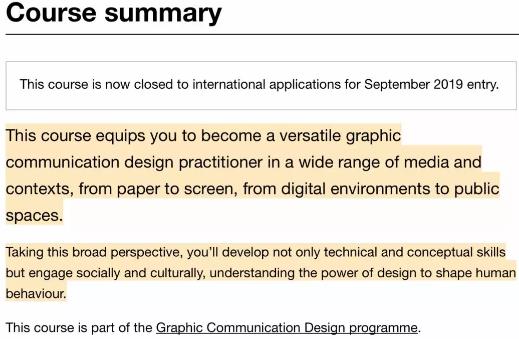 Graphic Design Major of Central Saint Martin Graphic Design Major of Central Saint Martin