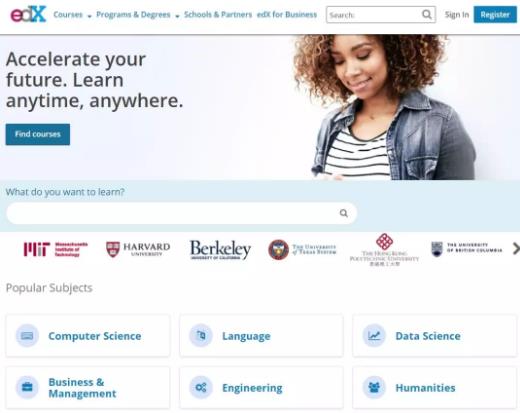 EdX online learning website EdX online learning website