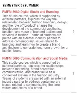  Parsons Fashion Management