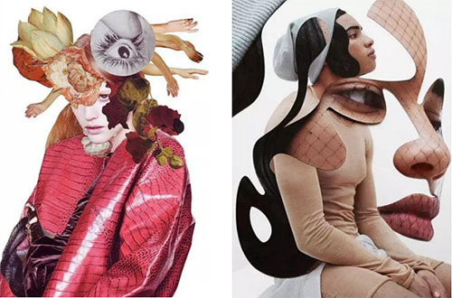 Collage of foreign clothing design drafts Collage of foreign clothing design drafts