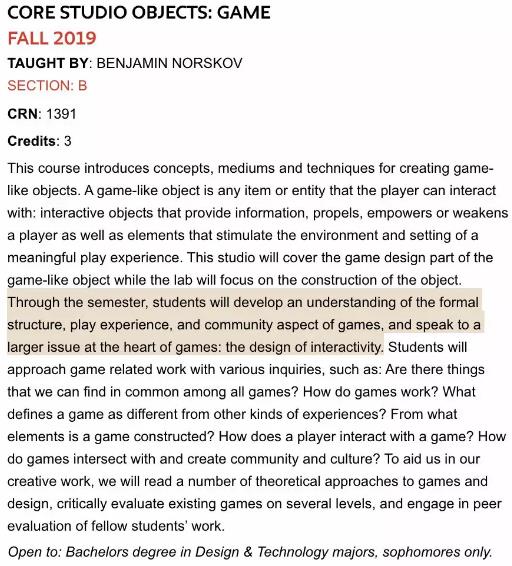 Parsons Game Design Professional Course Parsons Game Design Professional Course