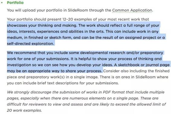 2019 RISD Portfolio Requirements 2019 RISD Portfolio Requirements