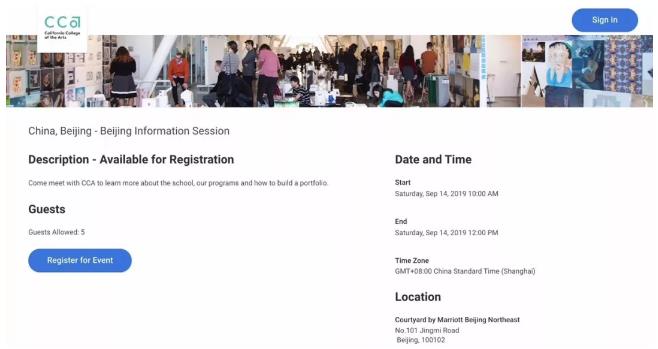 CCA California Academy of Arts admissions officer interview in China CCA California Academy of Arts admissions officer interview in China