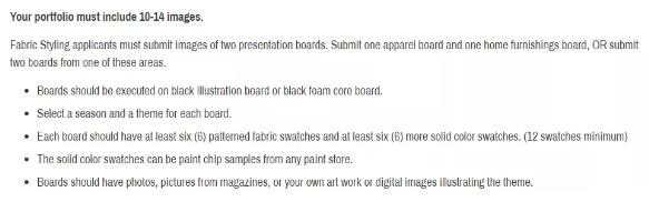 FIT Fabric Design Portfolio Requirements FIT Fabric Design Portfolio Requirements