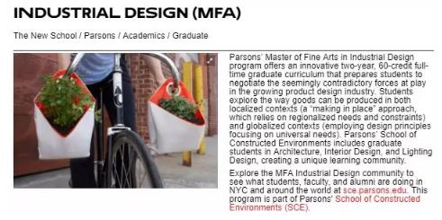 Parsons Industrial Design Parsons Industrial Design