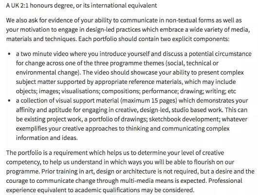 University of Edinburgh Design for Change Portfolio Requirements University of Edinburgh Design for Change Portfolio Requirements