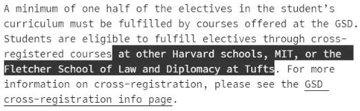 Architecture courses of Harvard University Architecture courses of Harvard University