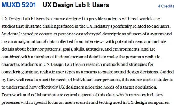 MICA User Experience Course MICA User Experience Course