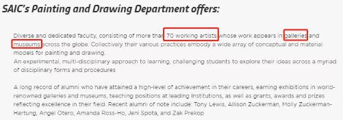 SAIC official website Bachelor of Arts teachers SAIC official website Bachelor of Arts teachers