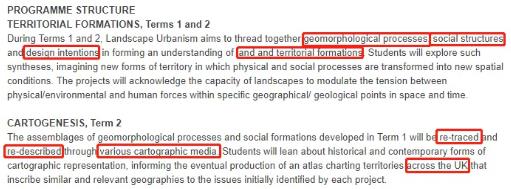 AA Architecture Alliance Academy Landscape Urbanism Course AA Architecture Alliance Academy Landscape Urbanism Course
